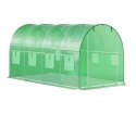 Szklarnia tunel ogrodowy foliowy 4x2x2 m 8 m² metalowy stelaż folia UV 2 wejścia