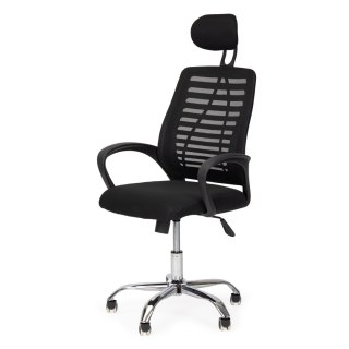 FOTEL OBROTOWY BIUROWE KRZESŁO ZAGŁÓWEK BUJANIE Z PODNOŚNIKIEM MODERNHOME