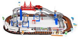 KOLEJKA I AUTO NA BATERIE DWA TORY MIASTO 108 ELEMENTÓW