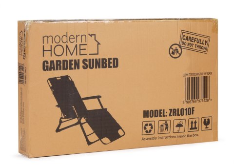 LEŻAK FOTEL OGRODOWY PLAŻOWY SKŁADANY 2W1 LEŻANKA NIEBIESKI MULTIGARDEN