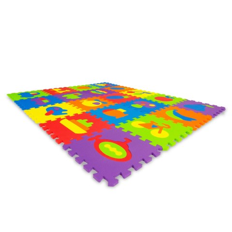 MATA PIANKOWA EDUKACYJNA EVA PUZZLE 20 ELEMENTÓW 148X119 CM ECOTOYS