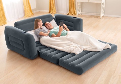 SOFA DMUCHANA ROZKŁADANA DUŻE ŁÓŻKO MATERAC 2W1 INTEX 66552