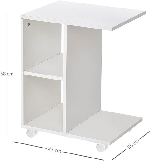 STOLIK KAWOWY SZAFKA NOCNA NA KÓŁKACH ORGANIZER MODERNHOME