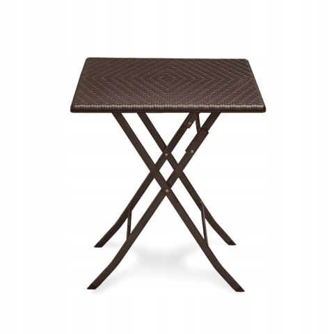 STOLIK OGRODOWY SKŁADANY STÓŁ KAWOWY RATAN BALKON 62 CM MODERNHOME