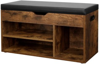 SZAFKA NA BUTY REGAŁ Z SIEDZISKIEM LOFT DREWNIANA