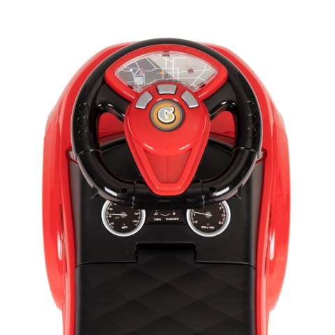 JEŹDZIK DLA DZIECI AUTKO ODPYCHACZ AUTO DŹWIĘKI CZERWONY