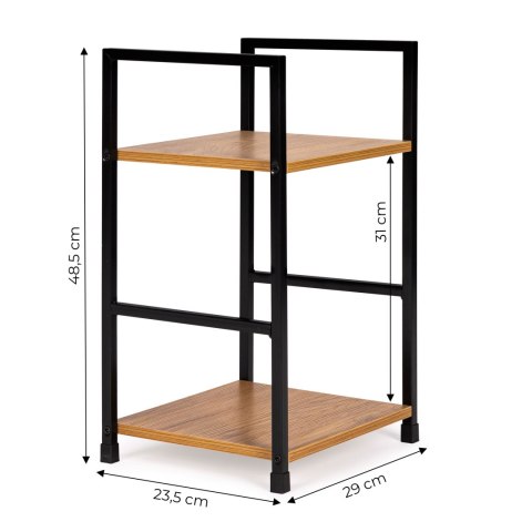 REGAŁ DREWNIANY NOWOCZESNY SZAFKA NOCNA 2 PÓŁKI LOFT MODERNHOME