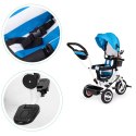ROWER TRÓJKOŁOWY OBRACANY DASZEK WYTRZYMAŁE GUMOWE KOŁA NIEBIESKI ECOTOYS