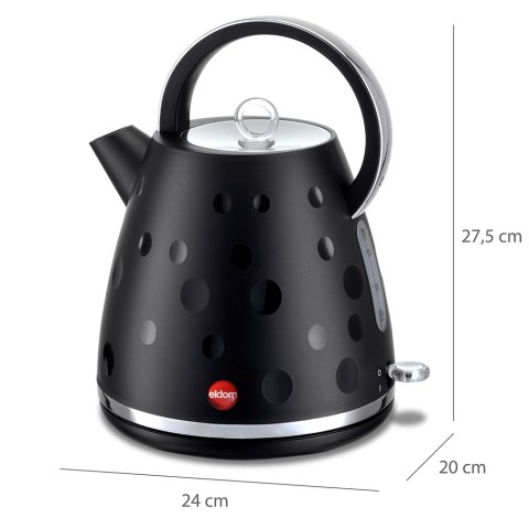 CZAJNIK ELEKTRYCZNY BEZPRZEWODOWY ELDOM C245 CZARNY 1,7 L