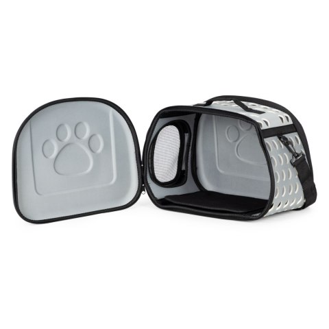 DUŻY TRANSPORTER DLA KOTA PSA TORBA PODRÓŻNA SZARA