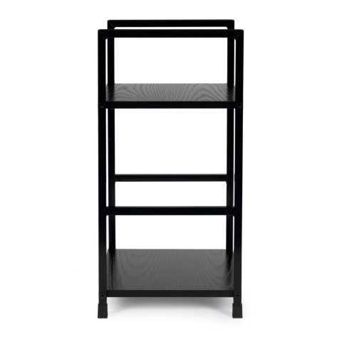 REGAŁ DREWNIANY NOWOCZESNY SZAFKA NOCNA 2 PÓŁKI LOFT CZARNY MODERNHOME