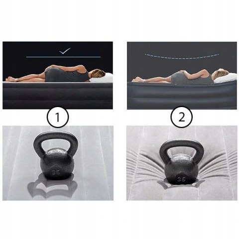 DUŻY MATERAC DMUCHANY ŁÓŻKO DO SPANIA Z WBUDOWANA POMPKĄ INTEX 64761