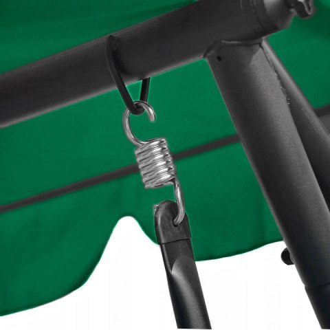 HUŚTAWKA OGRODOWA ROZKŁADANA 3-OSOBOWA 2W1 PODUSZKI ZIELONA MULTIGARDEN