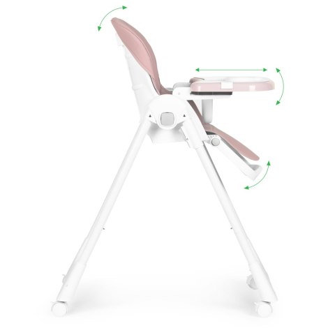 KRZESEŁKO FOTELIK DO KARMIENIA REGULACJA WYSOKOŚCI EKOSKÓRA PASY PODWÓJNA TACKA ECOTOYS