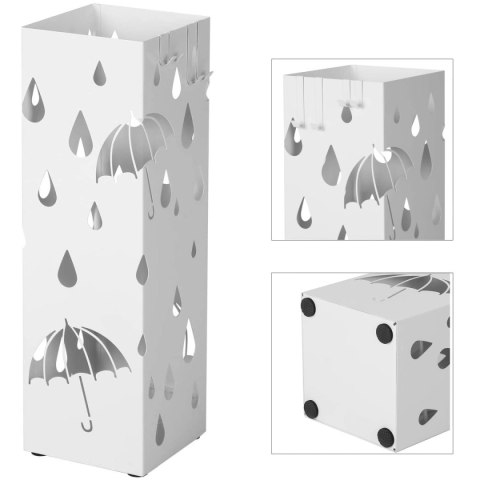 PARASOLNIK STOJAK NA PARASOLE NOWOCZESNY BIAŁY