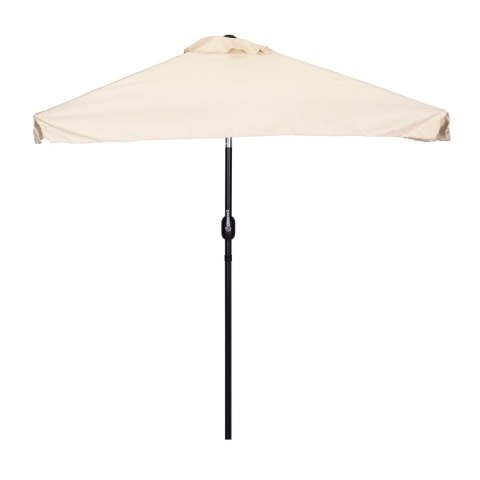 PROSTOKĄTNY DUŻY PARASOL OGRODOWY SKOŚNY ŁAMANY Z KORBĄ BEŻOWY 200X140 CM MULTIGARDEN