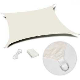 PROSTOKĄTNY ŻAGIEL PRZECIWSŁONECZNY 2X3 M DASZEK WODOODPORNY BEŻOWY MULTIGARDEN