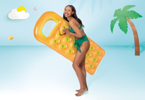 DMUCHANY MATERAC DO PŁYWANIA 188X71 CM POMARAŃCZOWY INTEX 59895 ORANGE