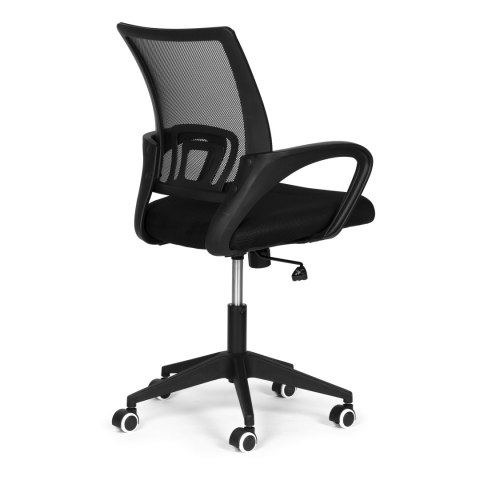 FOTEL BIUROWY KRZESŁO OBROTOWE WYPROFILOWANE CZARNE MODERNHOME