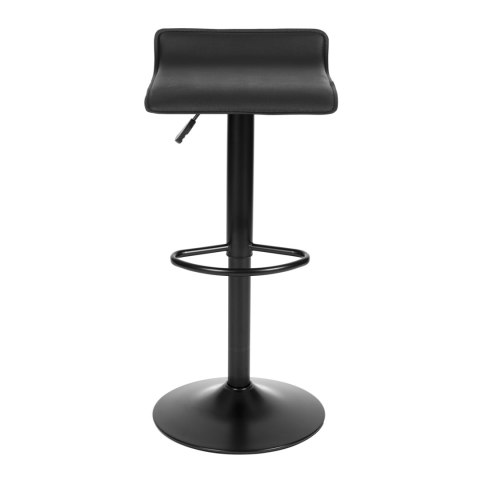 HOKER STOŁEK BAROWY OBROTOWY PODNÓŻEK REGULACJA WYSOKOŚCI CZARNY EKOSKÓRA MODERNHOME