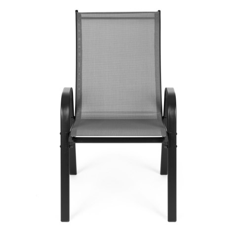 ZESTAW KOMPLET 2 KRZESEŁ OGRODOWYCH NA TARAS BALKON SZARE MULTIGARDEN