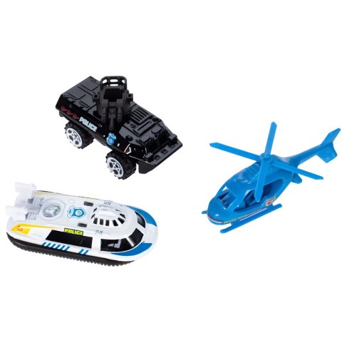 GARAŻ SAMOCHODOWY KOMENDA POLICJI 3 POZIOMY Z WINDĄ AUTKA + HELIKOPTER 74 ELEMENTY