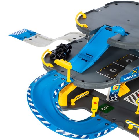 GARAŻ SAMOCHODOWY KOMENDA POLICJI 3 POZIOMY Z WINDĄ AUTKA + HELIKOPTER 74 ELEMENTY