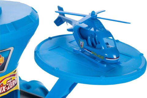 GARAŻ SAMOCHODOWY KOMENDA POLICJI 3 POZIOMY Z WINDĄ AUTKA + HELIKOPTER 74 ELEMENTY
