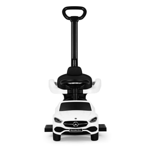 JEŹDZIK PCHACZ AUTKO MERCEDES C CLASS INTERAKTYWNA KIEROWNICA PROWADNIK BIAŁY