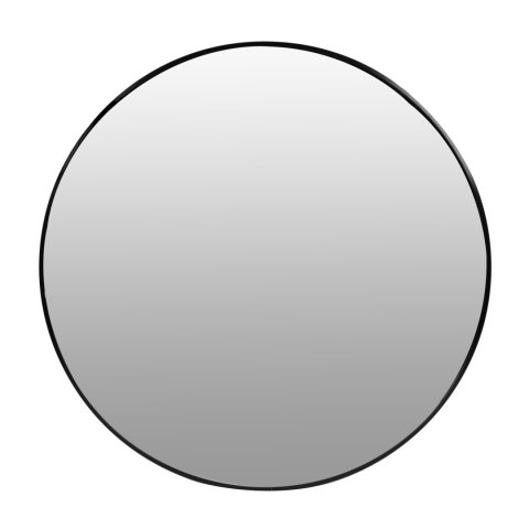 OKRĄGŁE LUSTRO ŚCIENNE 80 CM WISZĄCE NOWOCZESNE CZARNA RAMA ALUMINIUM MODERNHOME