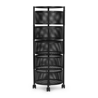 REGAŁ KUCHENNY POMOCNIK ORGANIZER OBROTOWE PÓŁKI 5 POZIOMÓW METAL MODERNHOME
