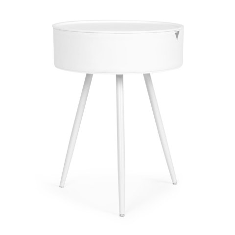 STOLIK NOCNY OKRĄGŁY STOLICZEK ZDEJMOWANY BLAT Z TWORZYWA - MODERNHOME