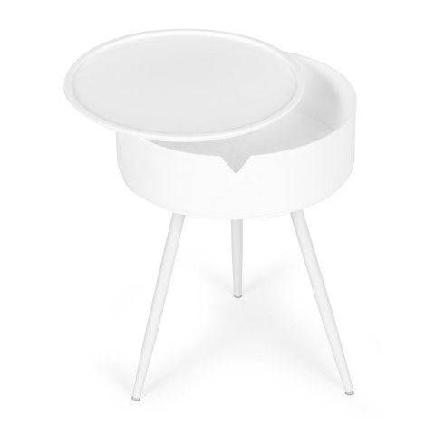 STOLIK NOCNY OKRĄGŁY STOLICZEK ZDEJMOWANY BLAT Z TWORZYWA - MODERNHOME