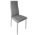 ZESTAW 4 KRZESEŁ TAPICEROWANE PIKOWANE DO JADALNI I SALONU 4 SZTUKI SZARE