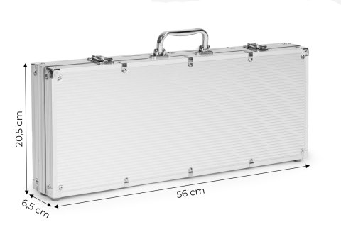 ZESTAW DO POKERA BLACKJACKA 500 ŻETONÓW 2 TALIE KART KOŚCI MATA DO GRY ZAMYKANA WALIZKA