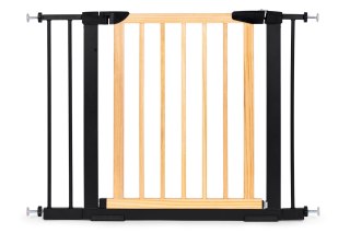 BRAMKA BARIERKA ZABEZPIECZAJĄCA 74-100 CM NA SCHODY I DRZWI METAL DREWNO DODATKOWE PANELE