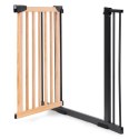 BRAMKA BARIERKA ZABEZPIECZAJĄCA 74-130 CM NA SCHODY I DRZWI METAL DREWNO DODATKOWE PANELE