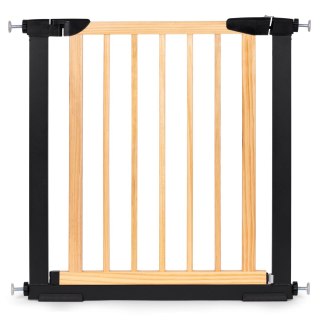 BRAMKA BARIERKA ZABEZPIECZAJĄCA 74-80 CM NA SCHODY I DRZWI METAL DREWNO ECOTOYS