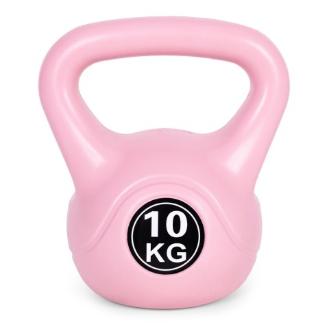 KETTLEBELL KETTLE 10 KG DO ĆWICZEŃ HANTLA KULA ODWAŻNIK OBCIĄŻENIE CIĘŻAR FITNESS RÓŻOWY MODERNHOME