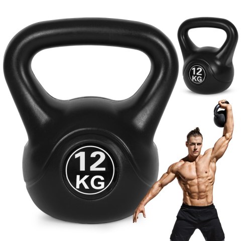 KETTLEBELL KETTLE 12 KG DO ĆWICZEŃ HANTLA KULA ODWAŻNIK OBCIĄŻENIE CIĘŻAR FITNESS MODERNHOME