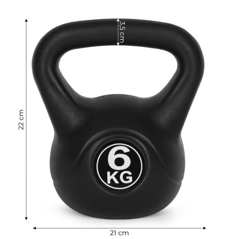 KETTLEBELL KETTLE 6 KG DO ĆWICZEŃ HANTLA KULA ODWAŻNIK OBCIĄŻENIE CIĘŻAR FITNESS MODERNHOME
