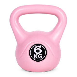 KETTLEBELL KETTLE 6 KG DO ĆWICZEŃ HANTLA KULA ODWAŻNIK OBCIĄŻENIE CIĘŻAR FITNESS RÓŻOWY MODERNHOME