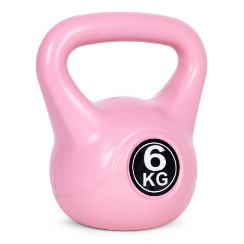KETTLEBELL KETTLE 6 KG DO ĆWICZEŃ HANTLA KULA ODWAŻNIK OBCIĄŻENIE CIĘŻAR FITNESS RÓŻOWY MODERNHOME