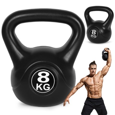 KETTLEBELL KETTLE 8 KG DO ĆWICZEŃ HANTLA KULA ODWAŻNIK OBCIĄŻENIE CIĘŻAR FITNESS MODERNHOME