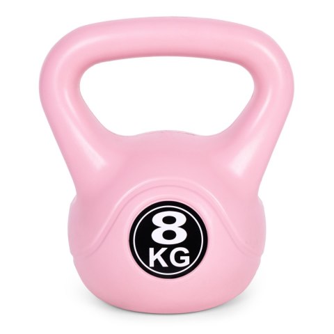 KETTLEBELL KETTLE 8 KG DO ĆWICZEŃ HANTLA KULA ODWAŻNIK OBCIĄŻENIE CIĘŻAR FITNESS RÓŻOWY MODERNHOME