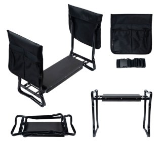 KLĘCZNIK STOŁEK SKŁADANY DO PRACY W OGRODZIE PAS NARZĘDZIOWY 2 PRZYBORNIKI