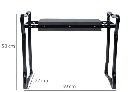 KLĘCZNIK STOŁEK SKŁADANY DO PRACY W OGRODZIE PAS NARZĘDZIOWY 2 PRZYBORNIKI