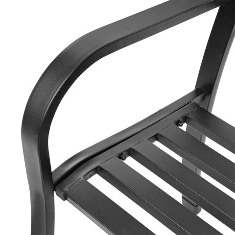 ŁAWKA OGRODOWA Z OPARCIEM PARKOWA NA TARAS BALKON METALOWA KONSTRUKCJA