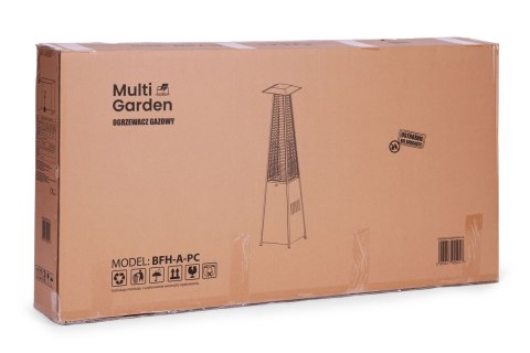 OGRZEWACZ PARASOL GAZOWY GRZEJNIK 13 KW SZKLANY NA OGRÓD PATIO REDUKTOR WĄŻ POKROWIEC MULTIGARDEN