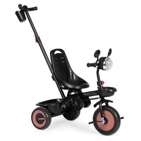 ROWEREK TRÓJKOŁOWY DLA DZIECI SPACERÓWKA 3W1 OBRACANE SIEDZISKO DASZEK BRĄZOWY ECOTOYS